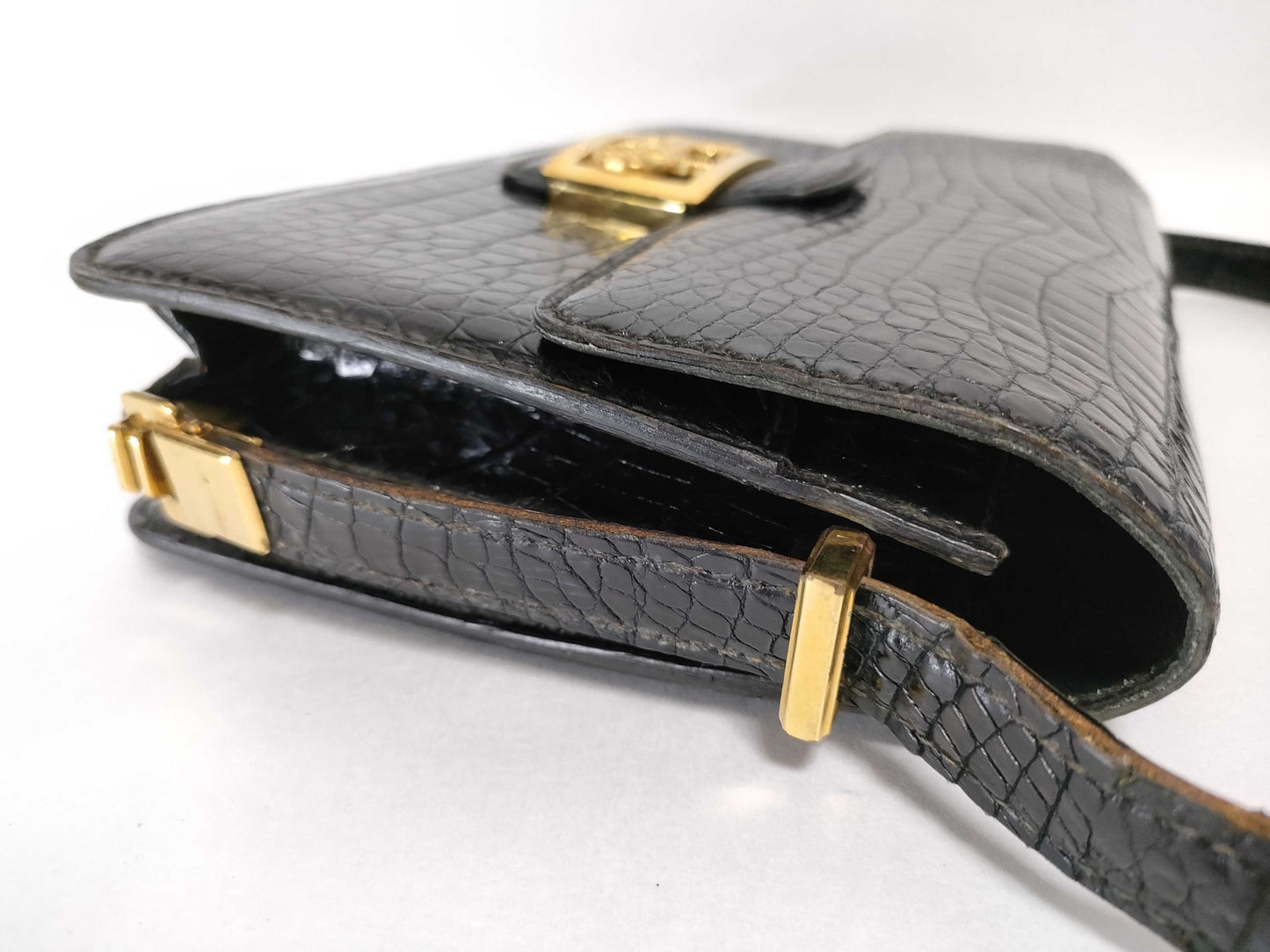 CELINE Leather One-Shoulder Bag Black Shoulder Bag