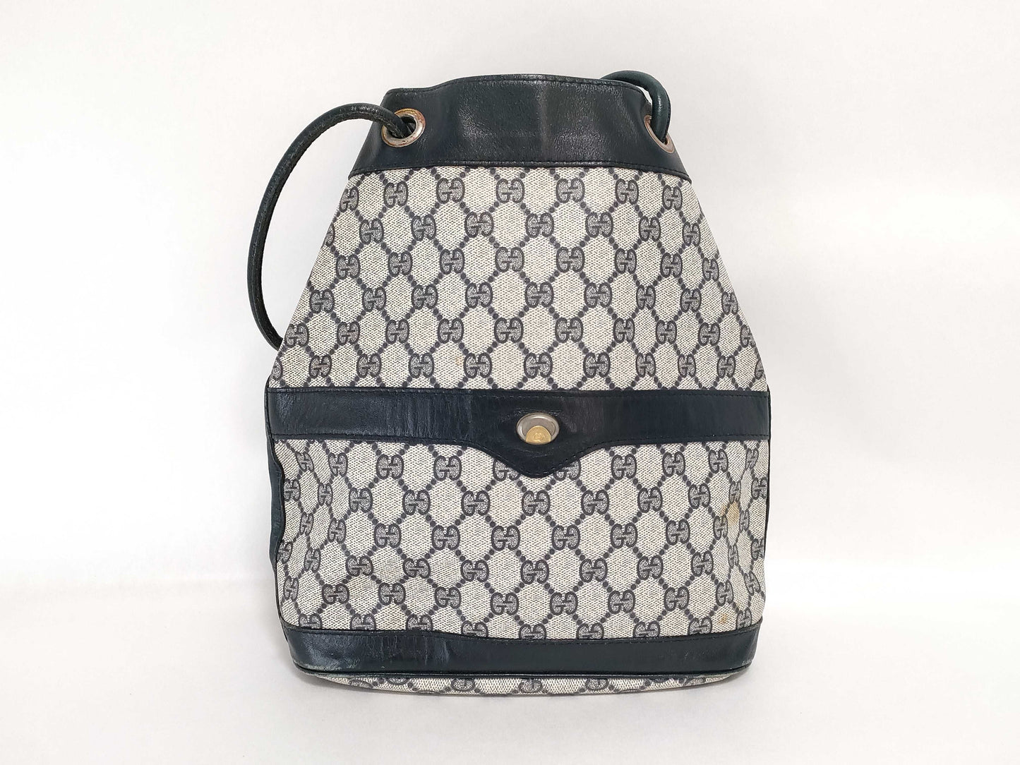 GUCCI GG Supreme Gucci Old Gucci GG Supreme Shoulder Bag Navy x Gray Shoulder Bag