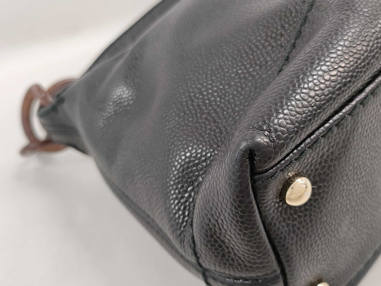 CHANEL Caviar Skin Handbag Handbag