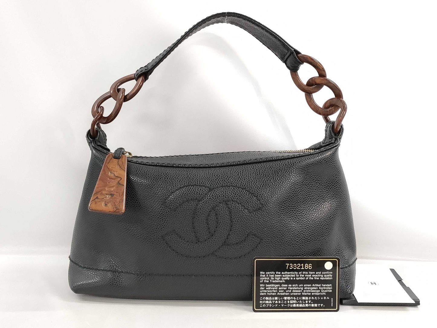CHANEL Caviar Skin Handbag Handbag