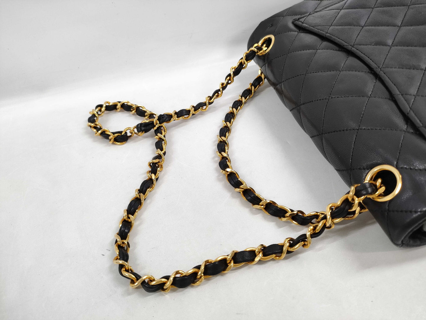 CHANEL Matelasse Double Flap Lambskin Shoulder Bag with Box