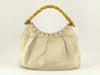 GUCCI Bamboo Gucci Bamboo Leather Handbag Beige Handbag