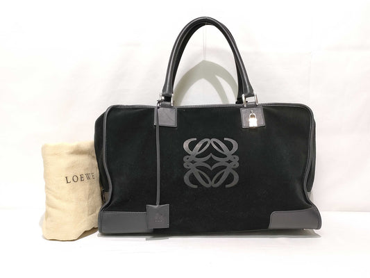 LOEWE Amazona Handbag Black with Shopper Boston Bag