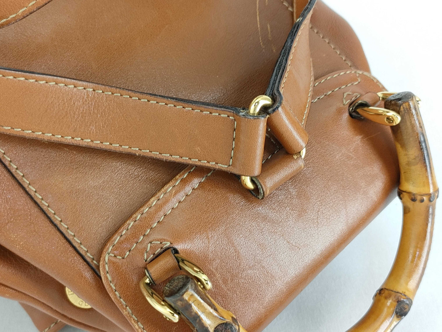 GUCCI Bamboo Backpack Brown