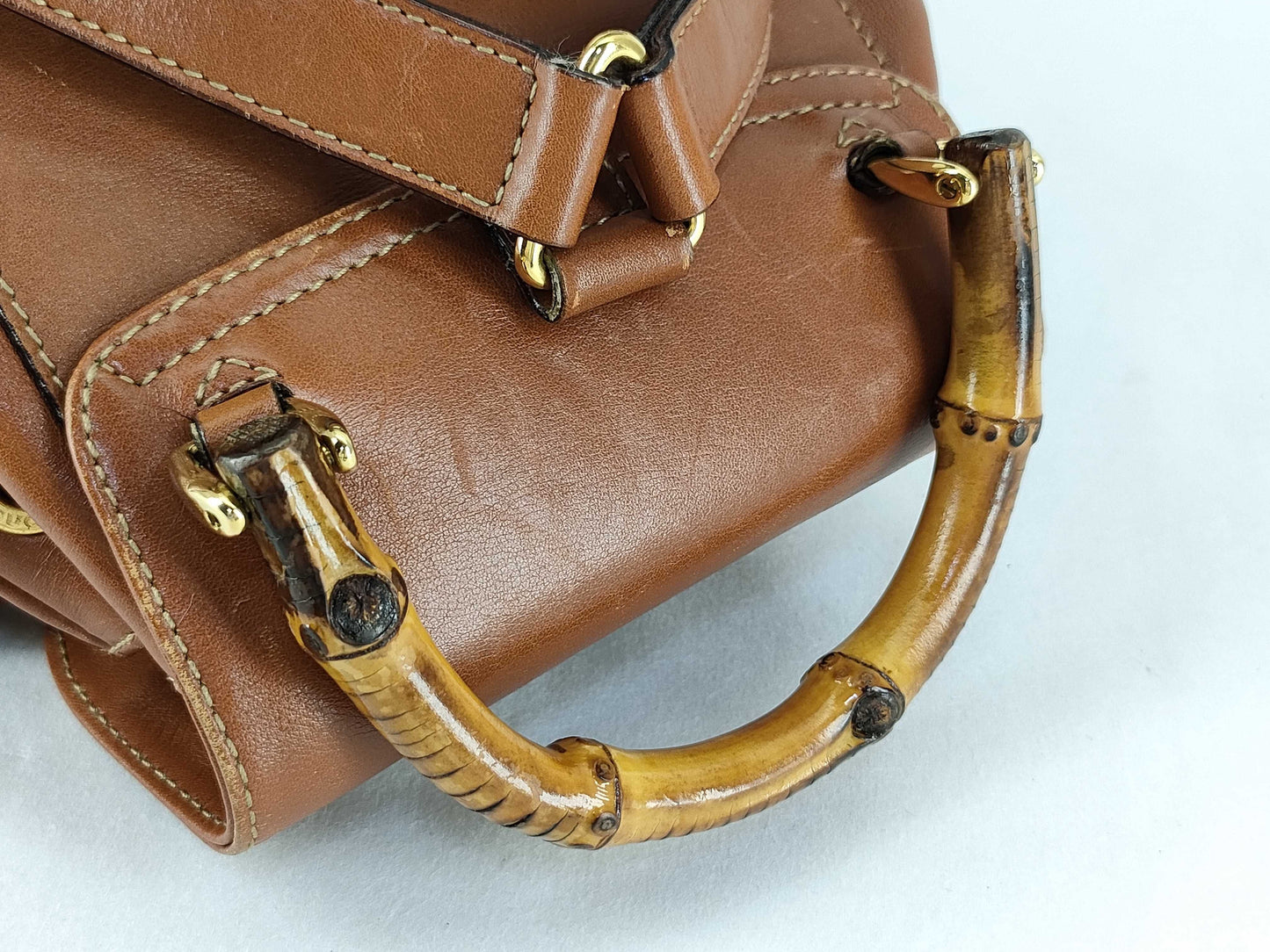 GUCCI Bamboo Backpack Brown