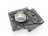 Pearl-like brooch, silver color