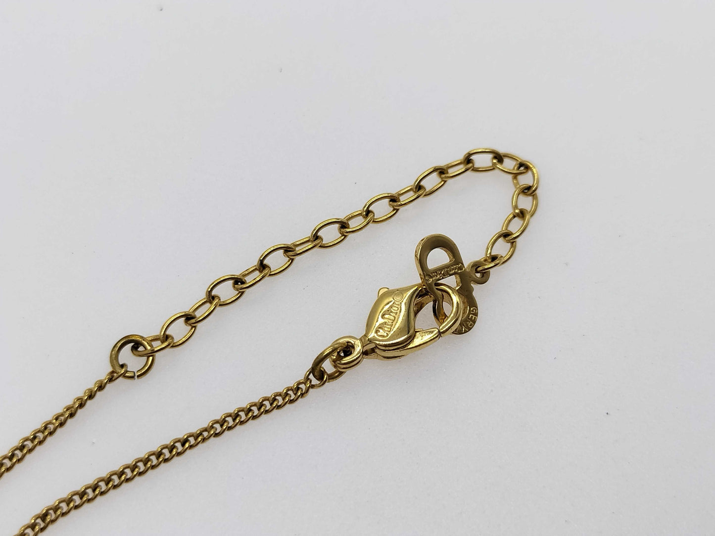 Dior teardrop-shaped pendant necklace with rhinestones, GP necklace