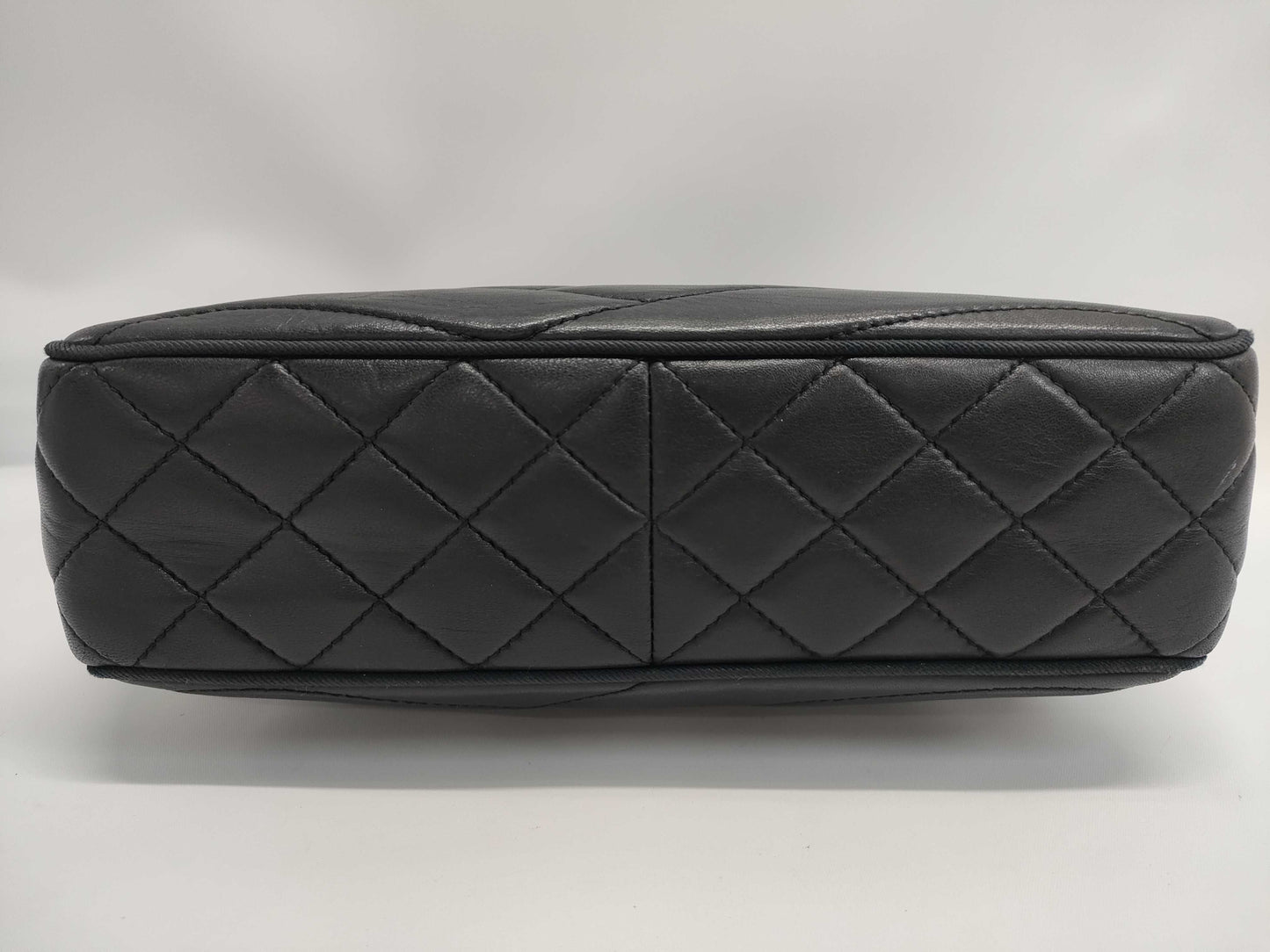 CHANEL Lambskin Wave Stitch Lambskin Shoulder Bag