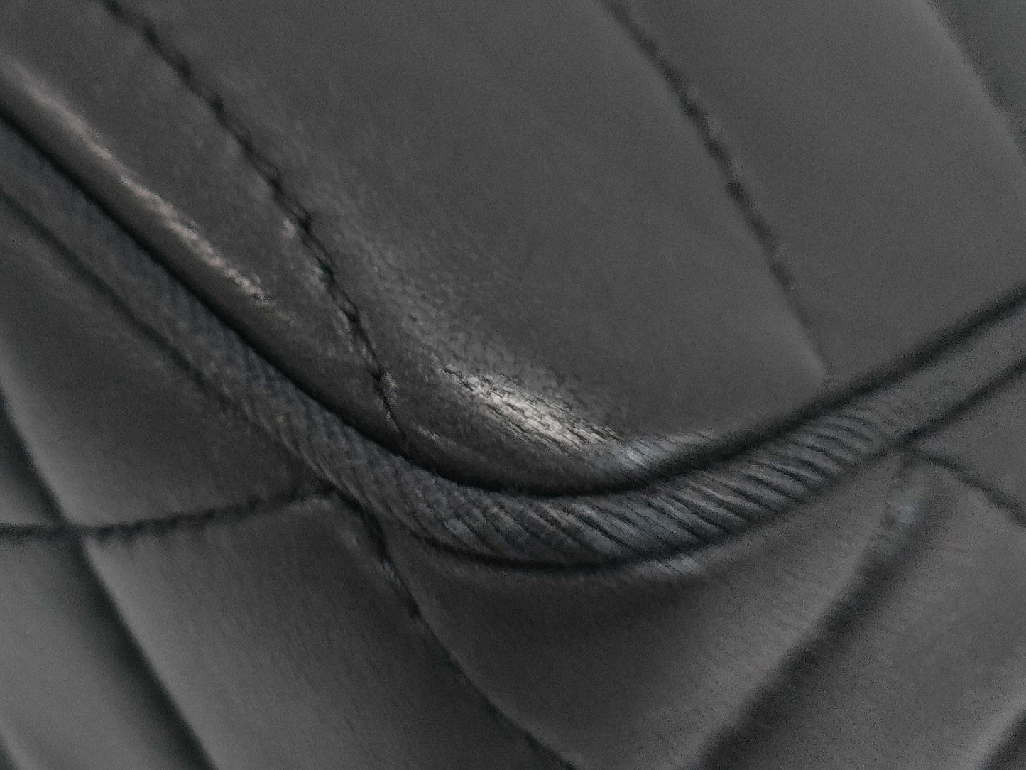 CHANEL Lambskin Wave Stitch Lambskin Shoulder Bag