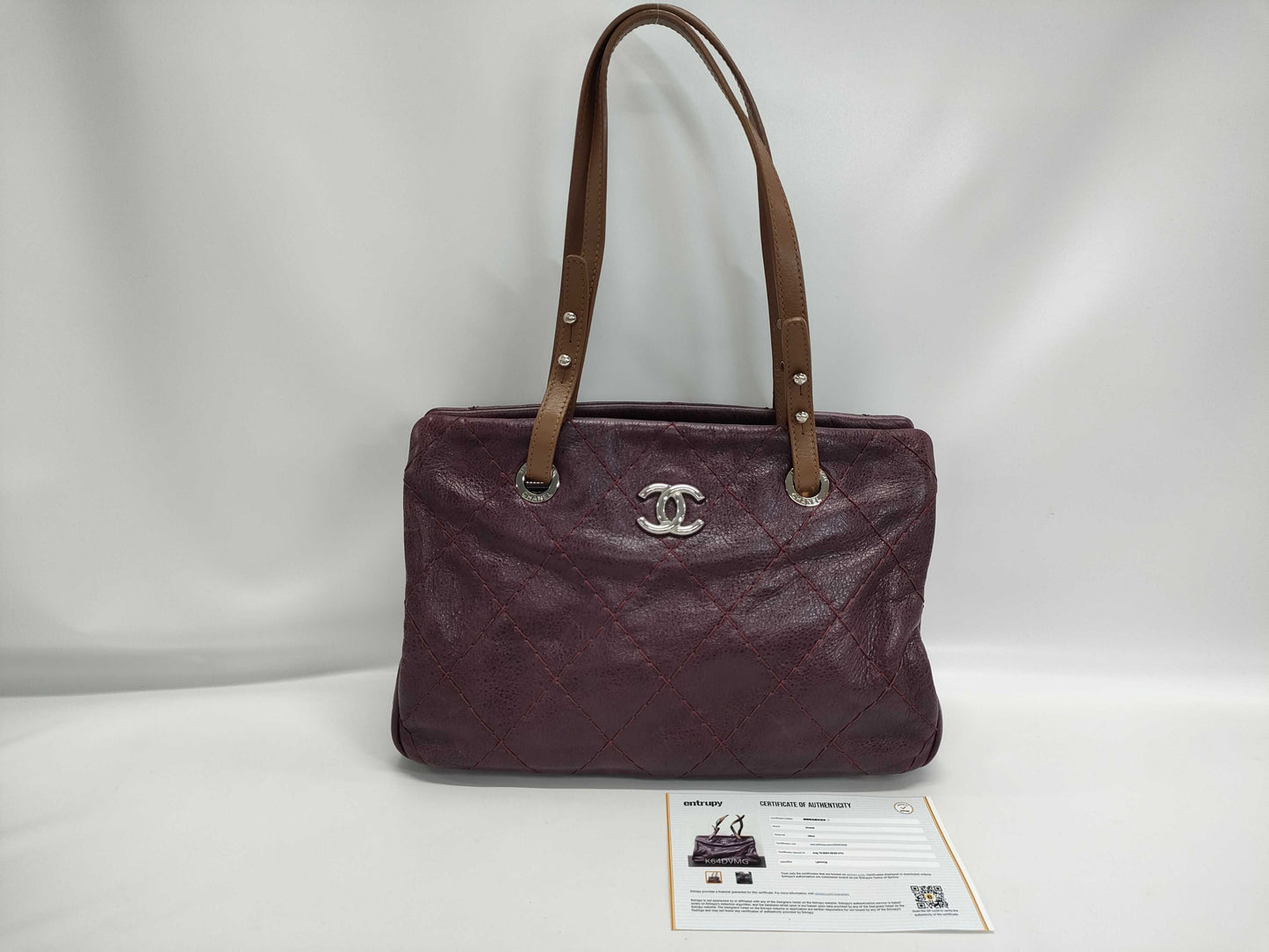 CHANEL Vintage Calfskin Coco Mark Tote Bag