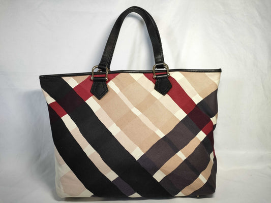 BURBERRY Check Pattern Tote Bag Tote Bag