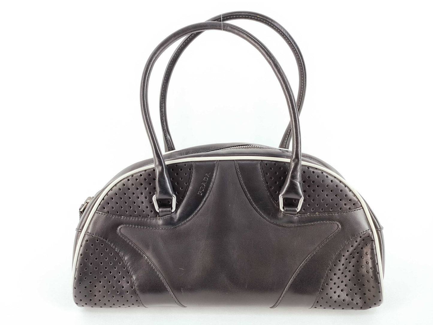 PRADA Prada Mini Boston Bag in Black Leather