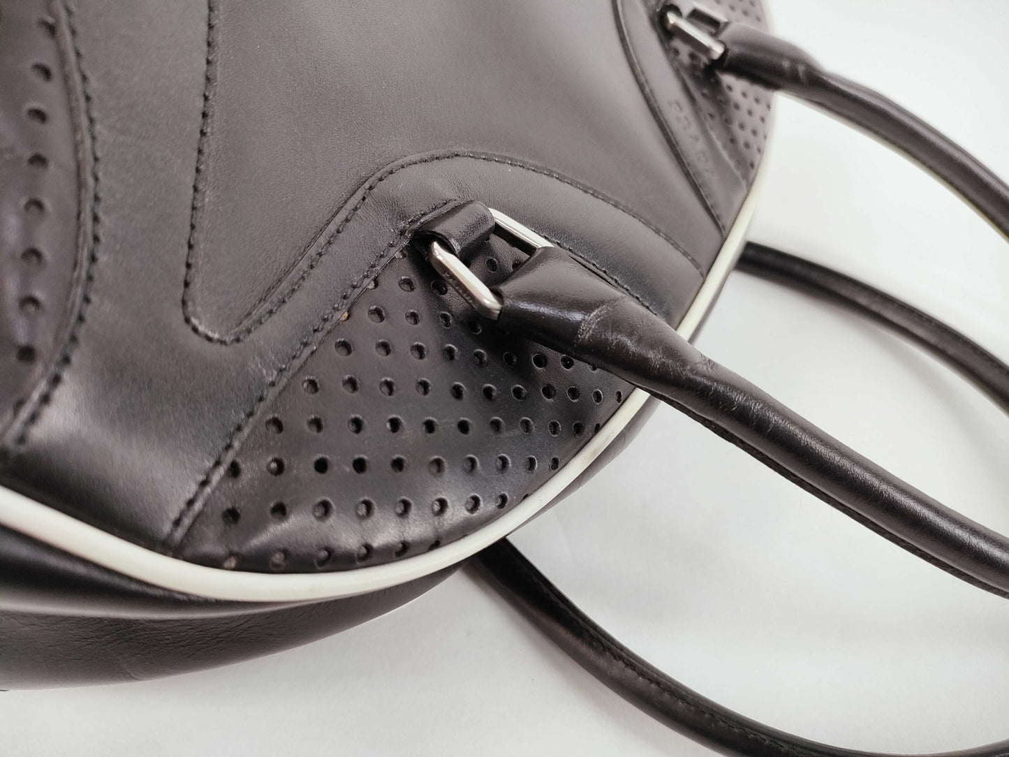 PRADA Prada Mini Boston Bag in Black Leather