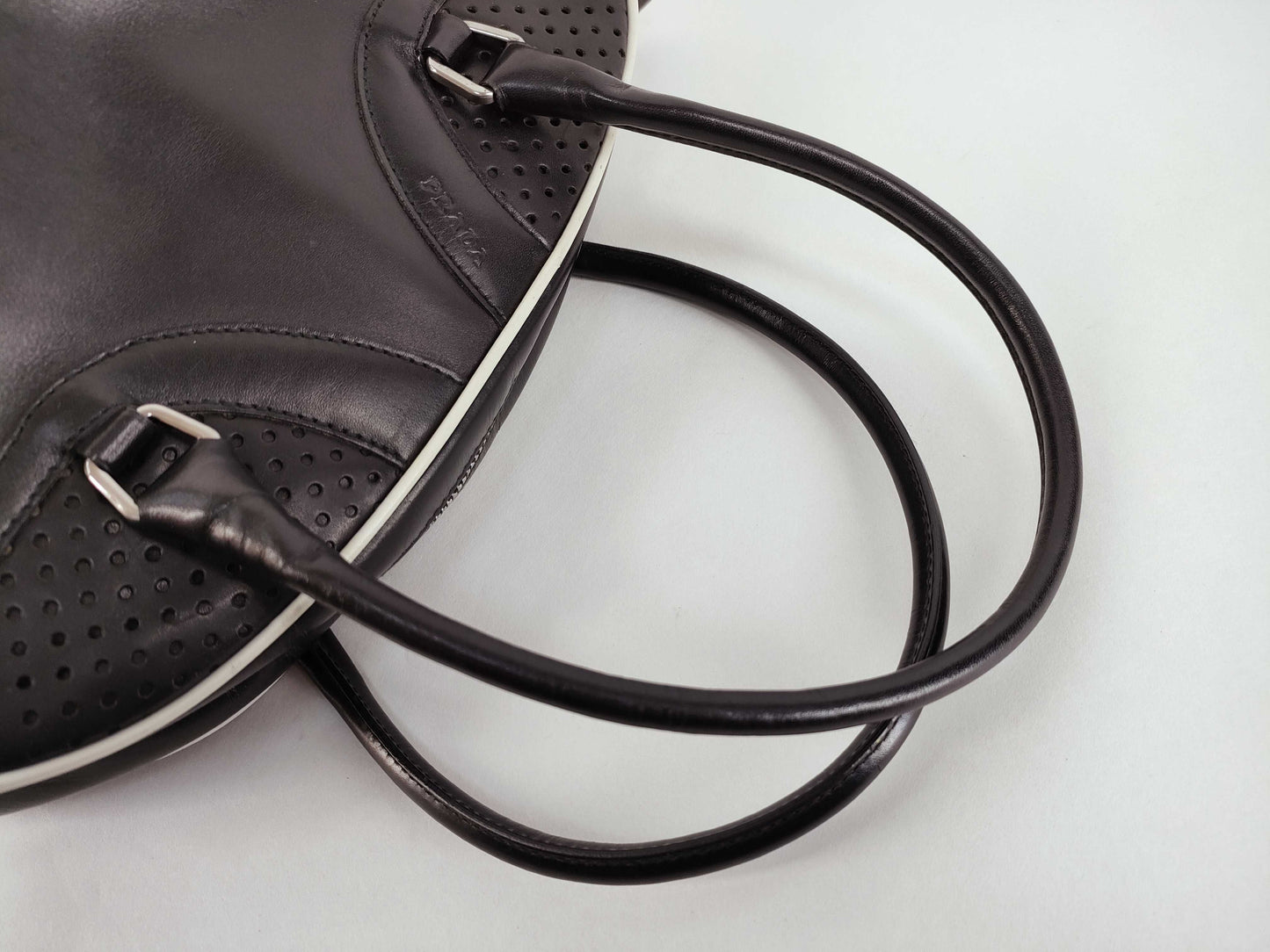 PRADA Prada Mini Boston Bag in Black Leather