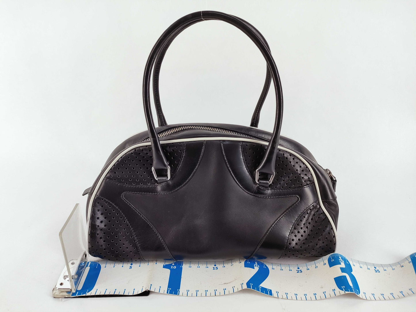 PRADA Prada Mini Boston Bag in Black Leather