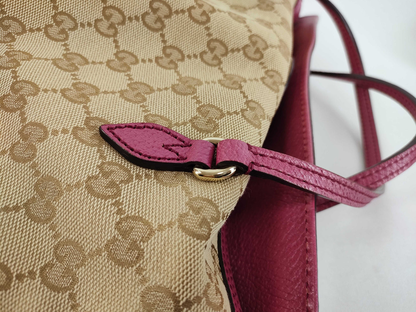 GUCCI GG Canvas Shoulder Bag with Shoulder Strap