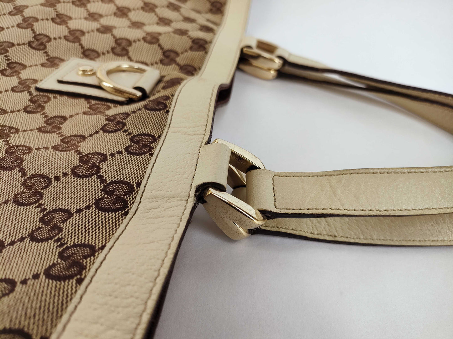 GUCCI GG Canvas Gucci Abbey Line Bag Canvas Tote Bag
