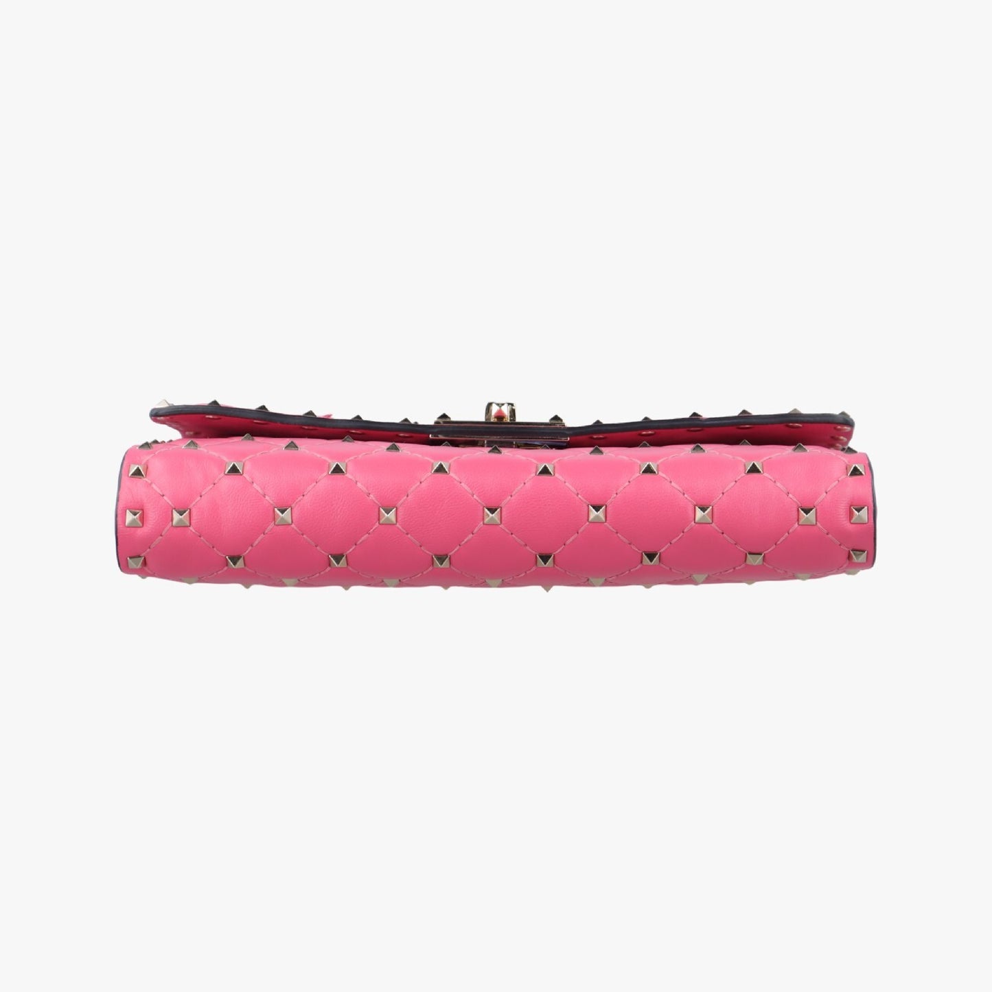 VALENTINO Rockstud Spike Pink Leather Shoulder Bag BL-P137NAP2
