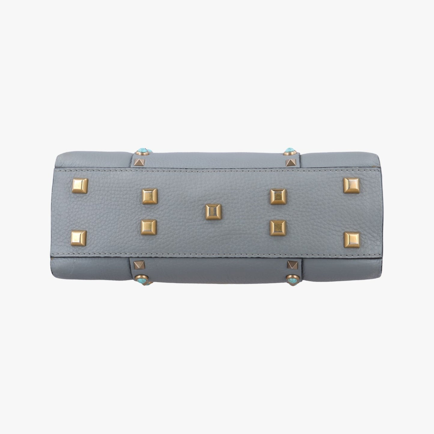 VALENTINO Rockstud Gray Leather Shoulder Bag BL-L997WQ22