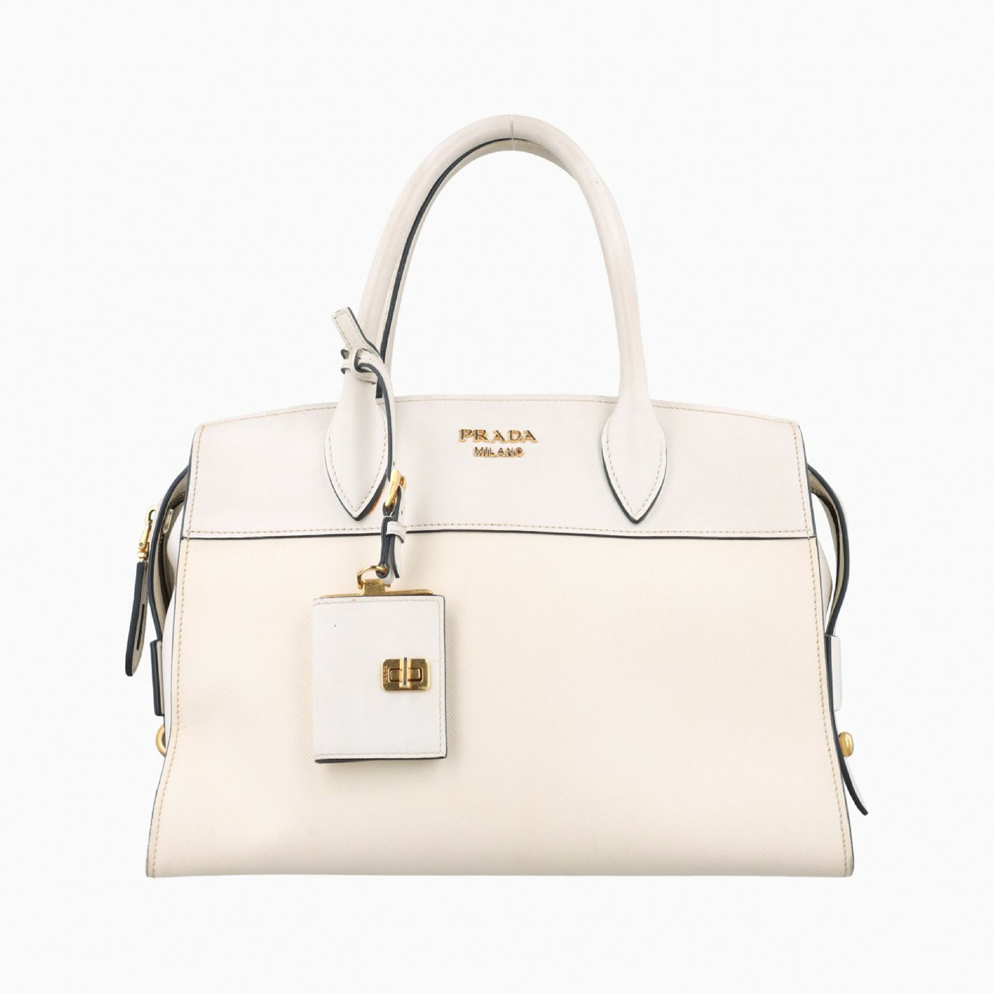 PRADA Esplanade White Leather 117 X Handbag
