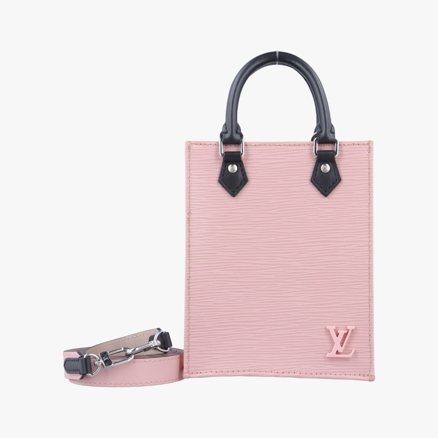LOUIS VUITTON Petite Sac Pla Rose Ballerine Epi M69575 IC Chip Handbag