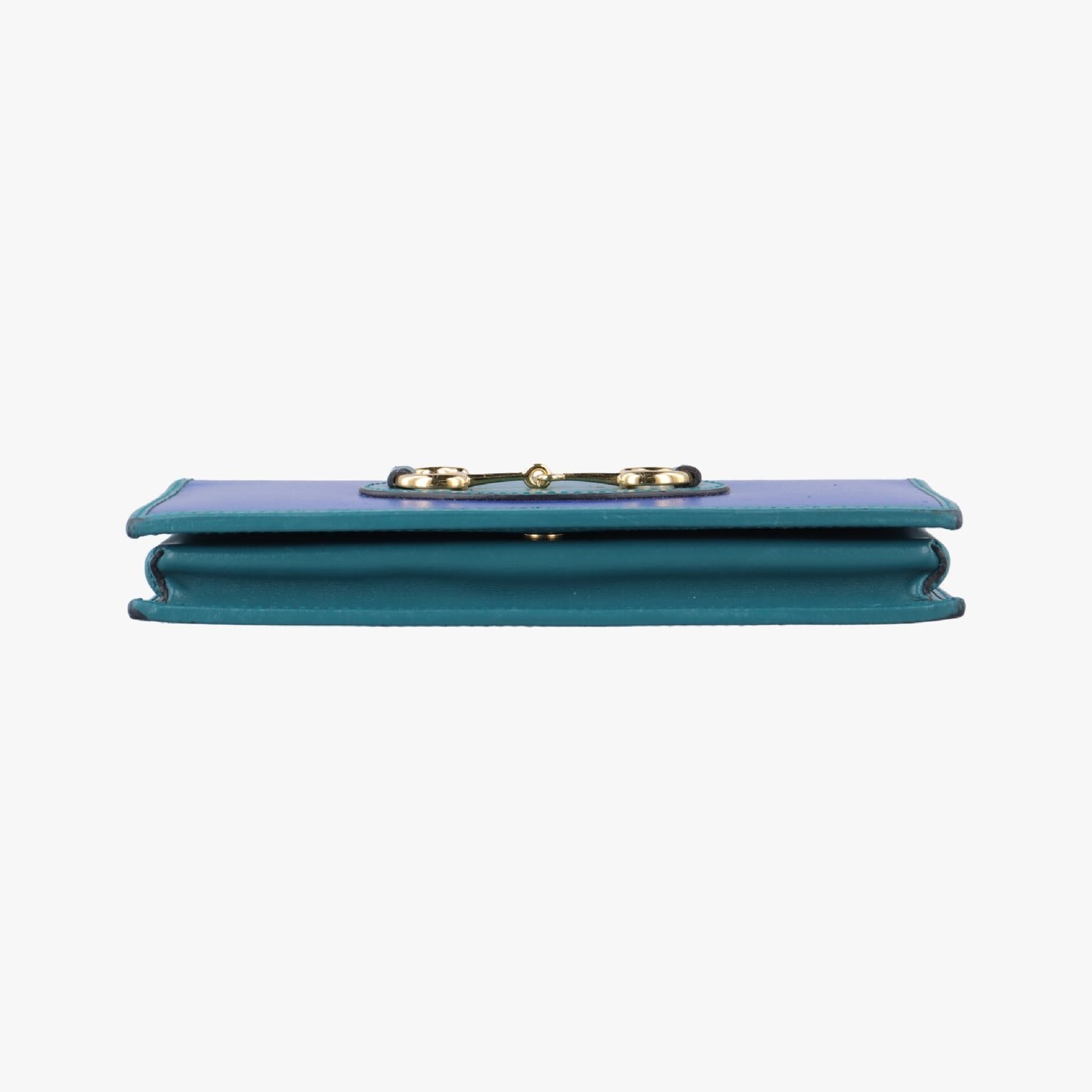 GUCCI Horsebit 1955 Blue Leather Shoulder Bag 621892