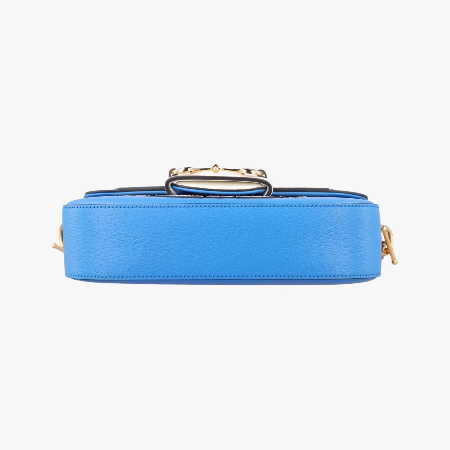 GUCCI Adidas Collaboration Horsebit Blue x White Leather Shoulder Bag 722009I039609325