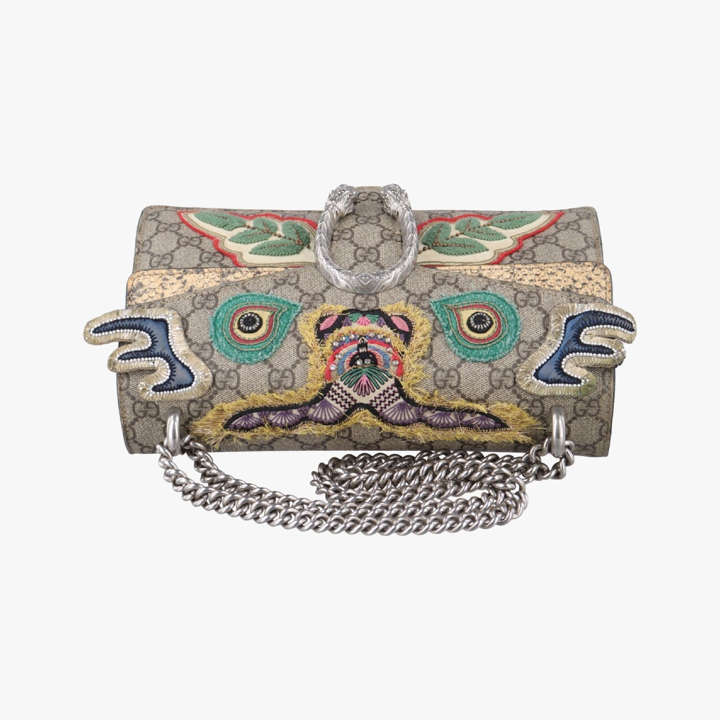 GUCCI Dionysus Brown x Multicolor PVC Coated Canvas Shoulder Bag 400249G020853364