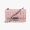 PRADA Nappa Gaufre Sound Lock Pink Lambskin Shoulder Bag 1BD139197