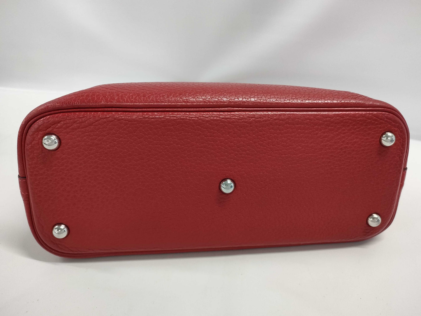 HERMES Bolide 31 Taurillon Red Handbag with Q Stamp