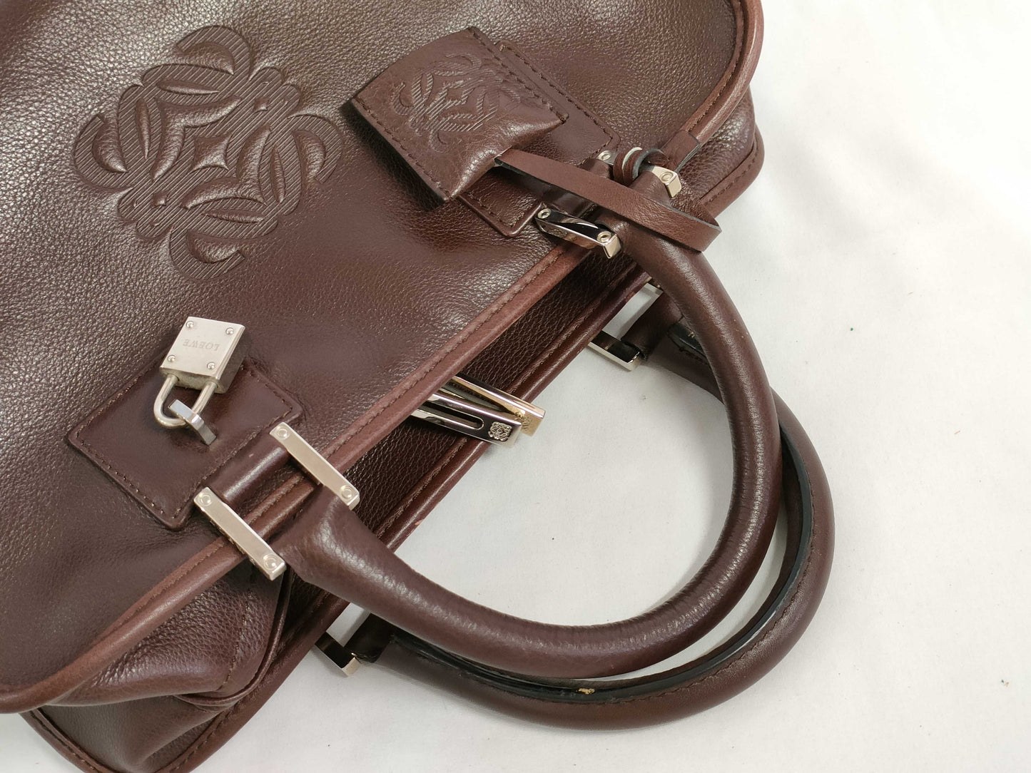 LOEWE Leather Amazona 28 Handbag Boston Bag Handbag