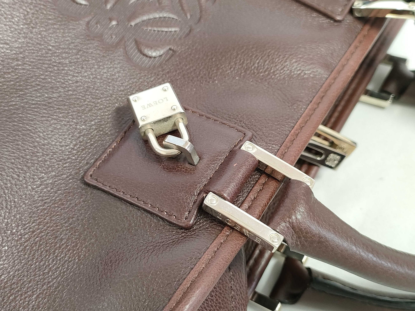 LOEWE Leather Amazona 28 Handbag Boston Bag Handbag