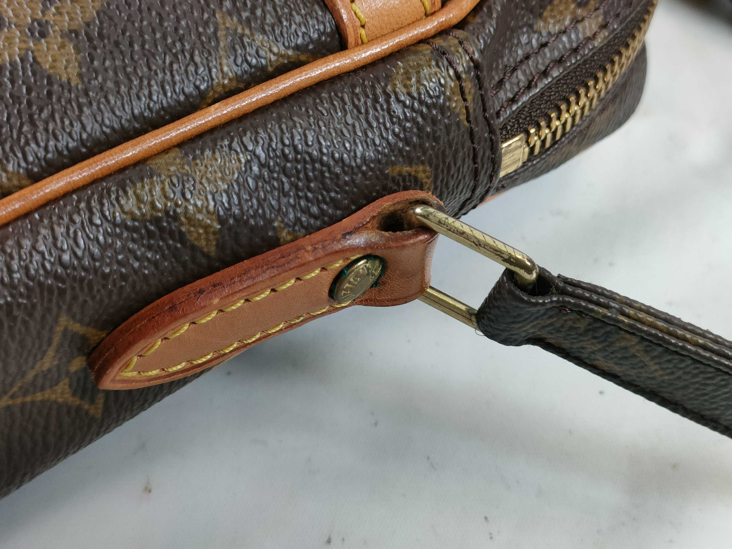 LOUIS VUITTON Monogram Danube M45266 AR0030 Shoulder Bag with Deterioration of the Outer Pocket