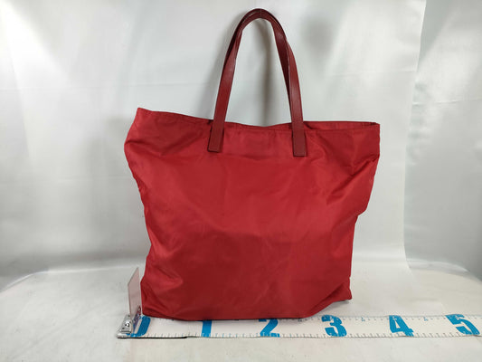 PRADA Nylon PH-Prada Vela Red Nylon Tote Bag