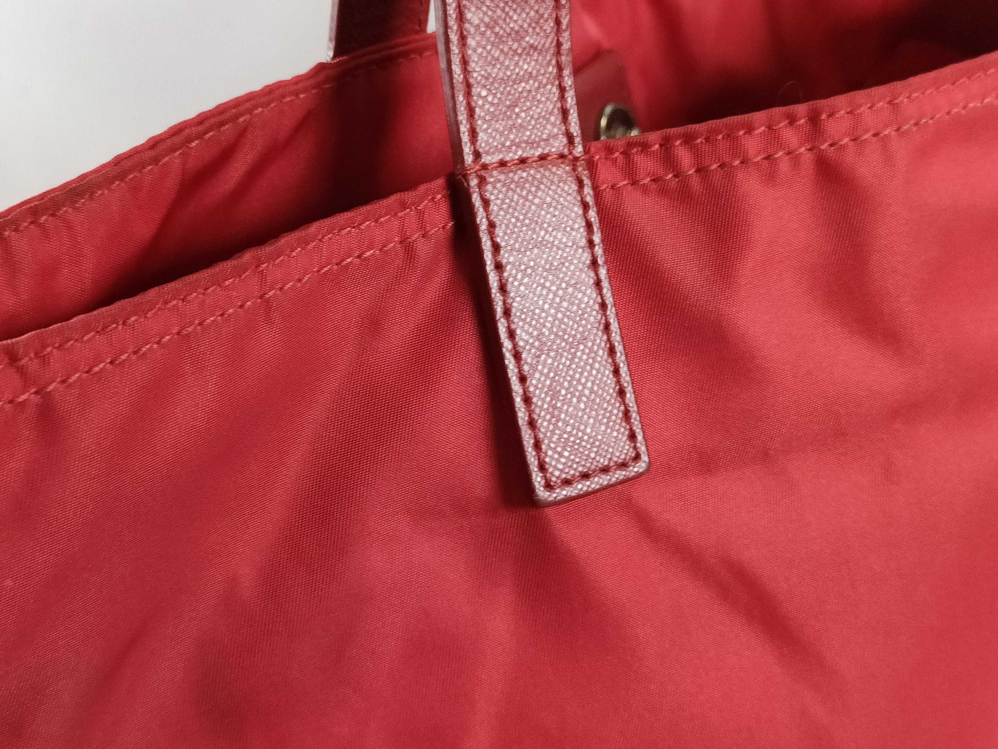 PRADA Nylon PH - Prada Vela Red Nylon Tote Bag