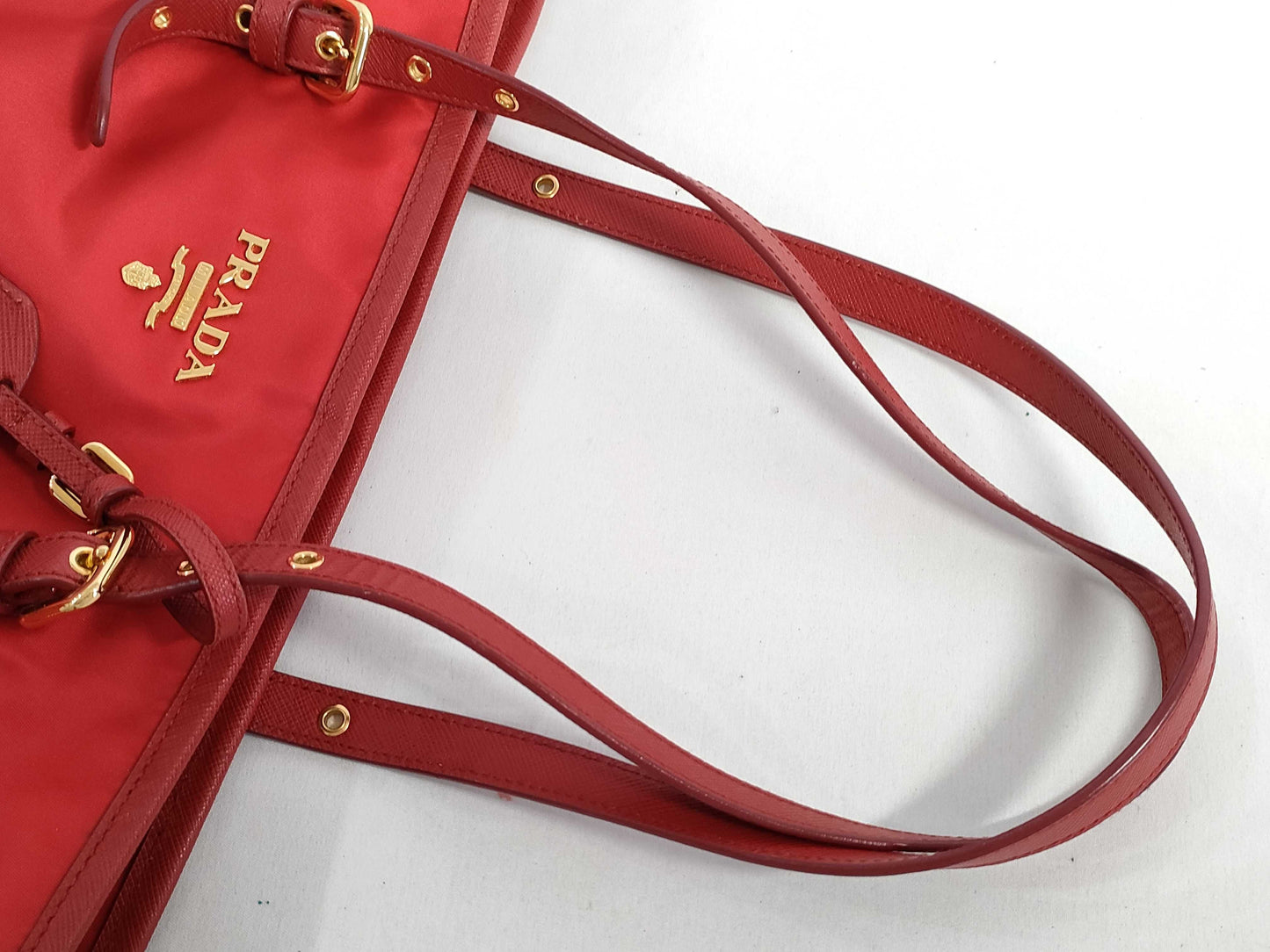 PRADA PH - Prada Tessutu Saffian Red Tote Bag Nylon Tote Bag