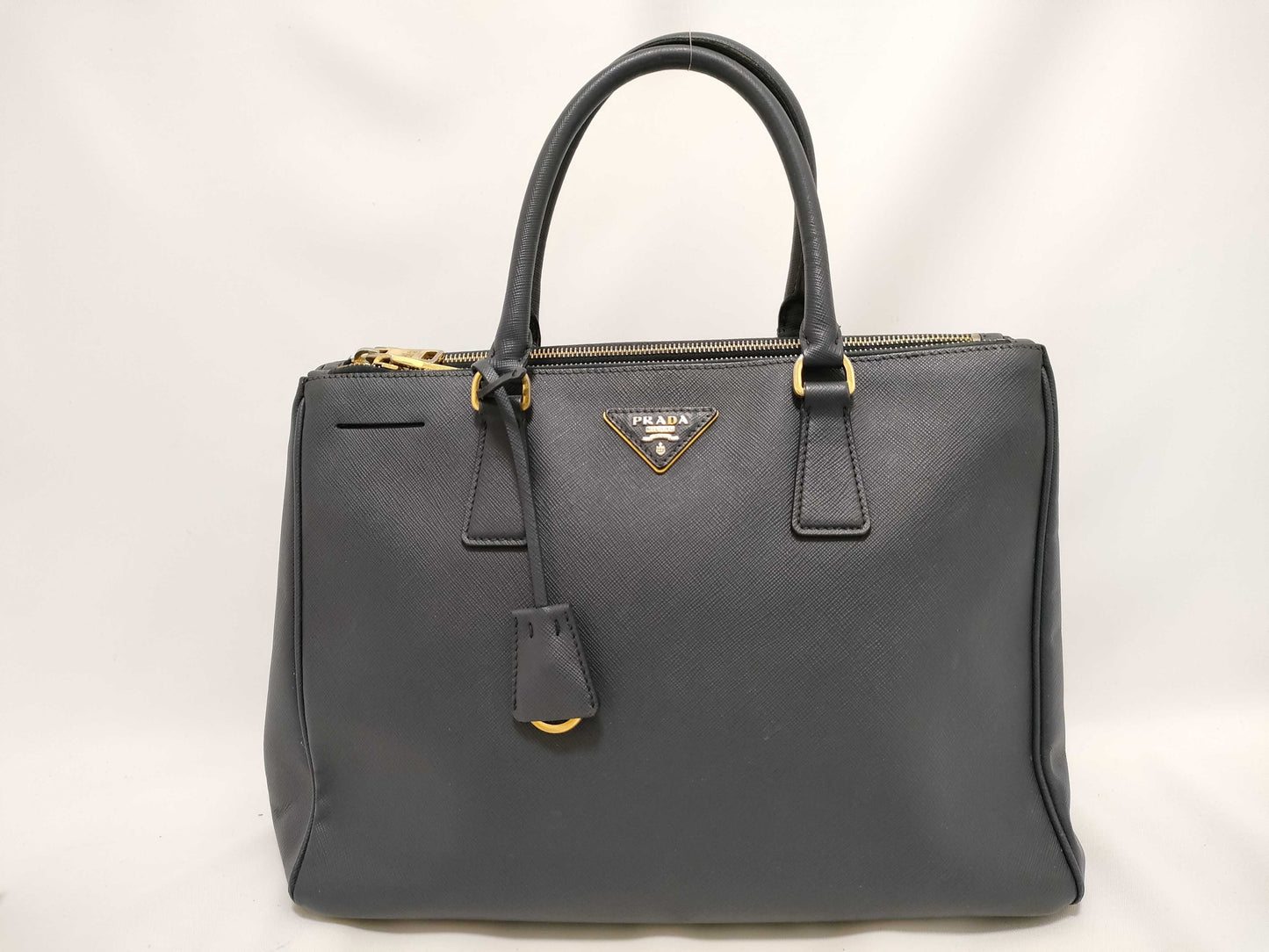 PRADA TH-Prada BN2274 Galleria Saffiano Calfskin Navy Handbag