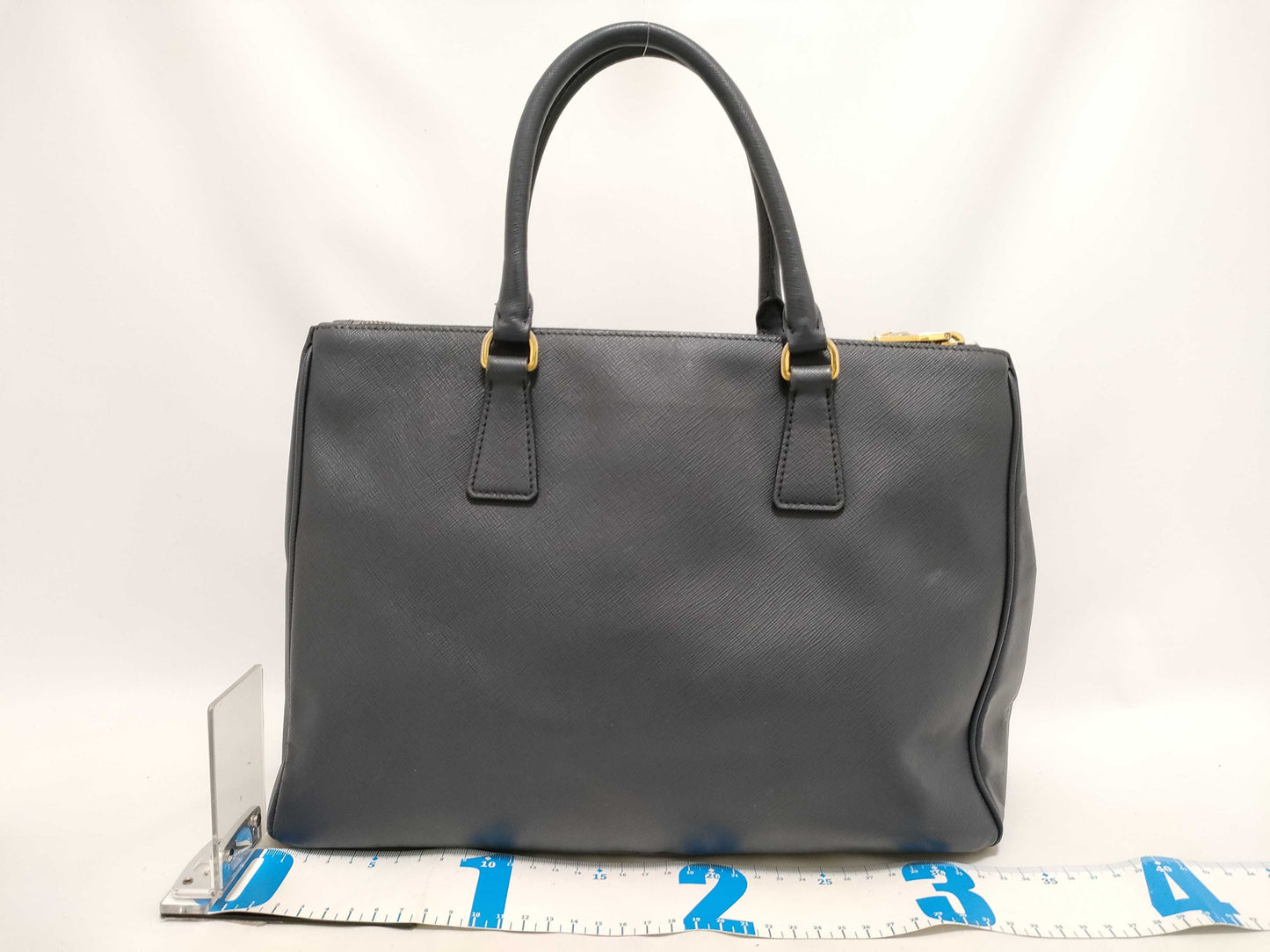 PRADA TH-Prada BN2274 Galleria Saffiano Calfskin Navy Handbag