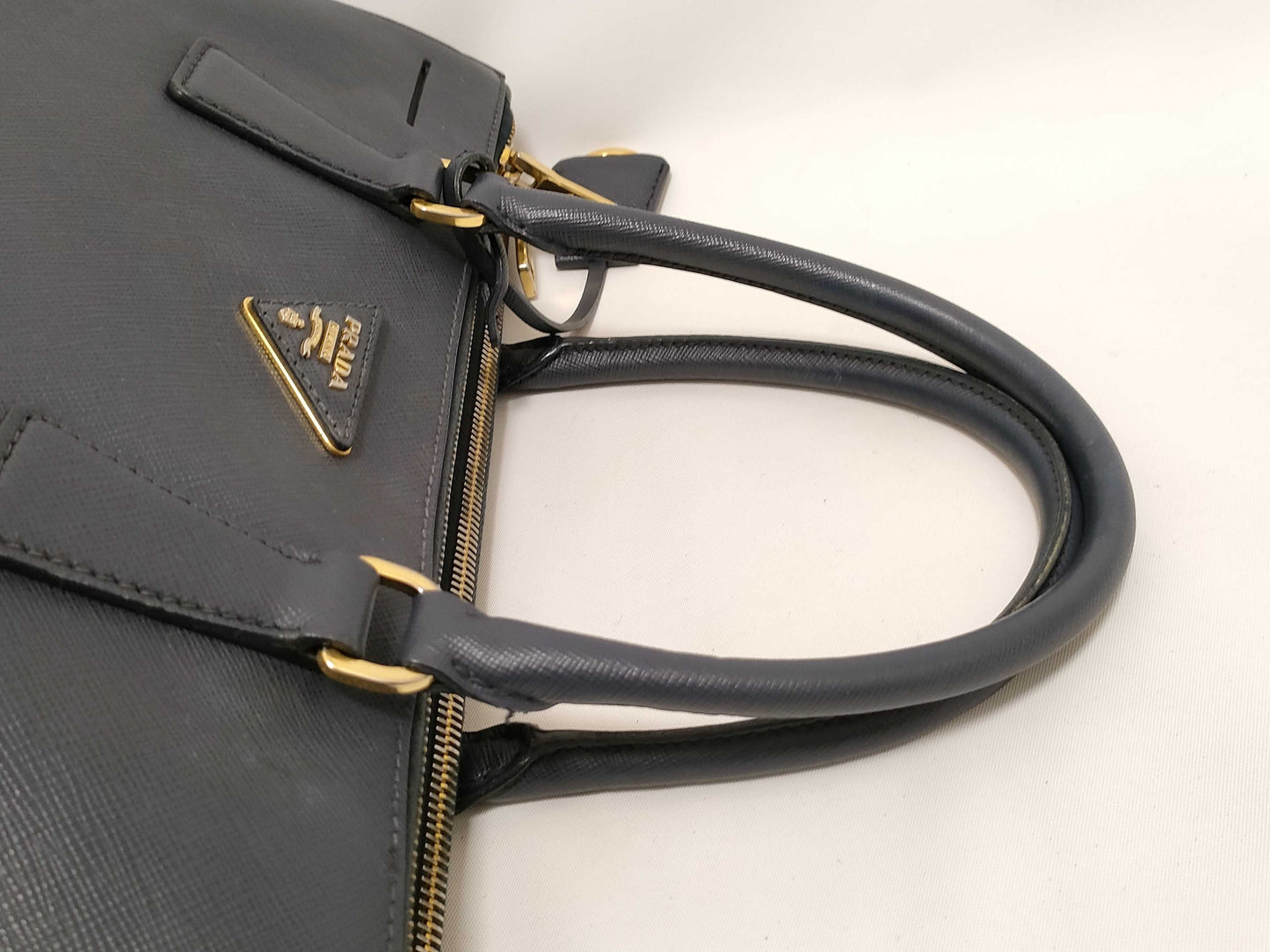 PRADA TH-Prada BN2274 Galleria Saffiano Calfskin Navy Handbag
