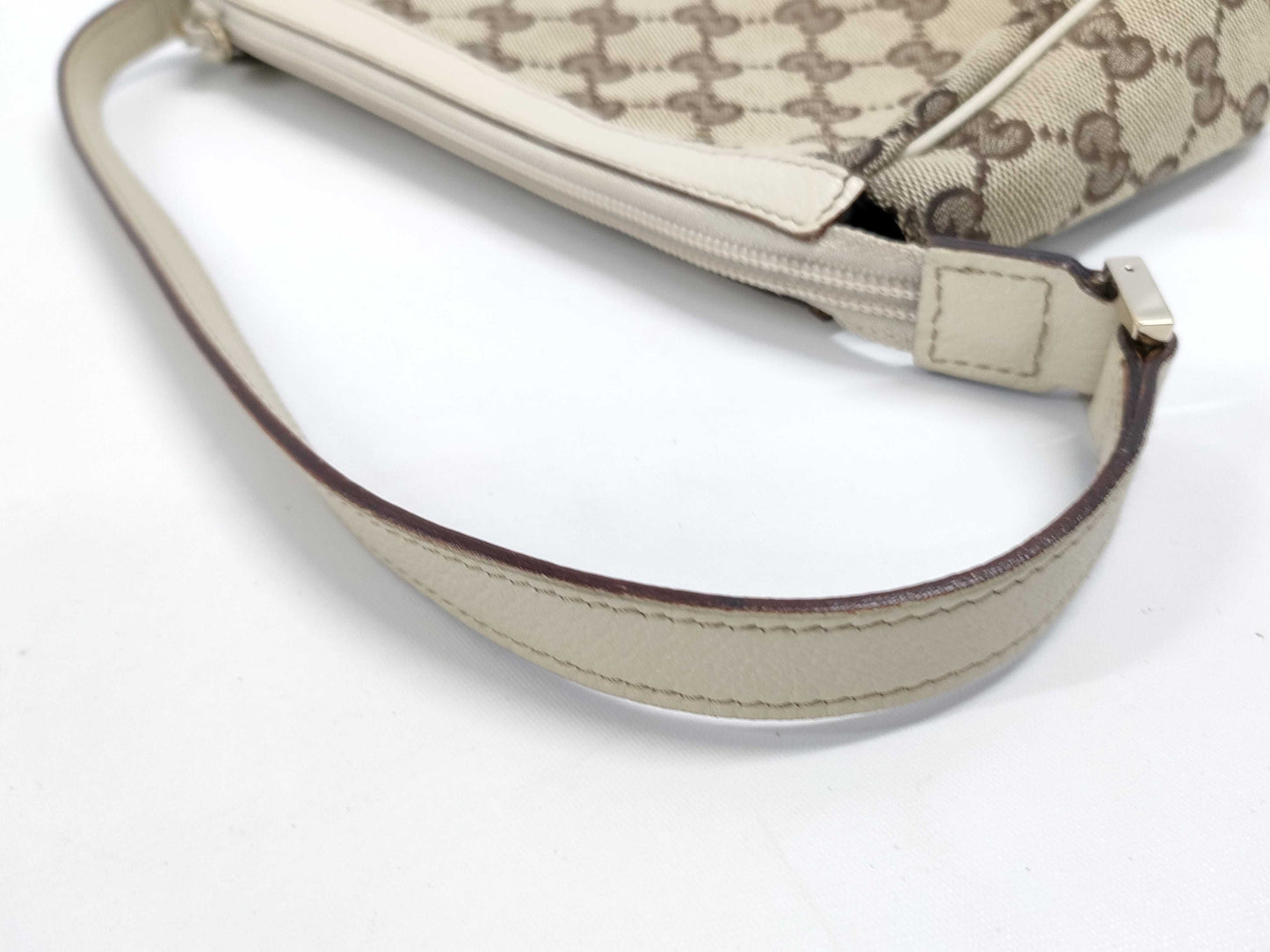 Gucci GG Canvas Canvas and Leather Shoulder Bag Beige 145750 Shoulder Bag