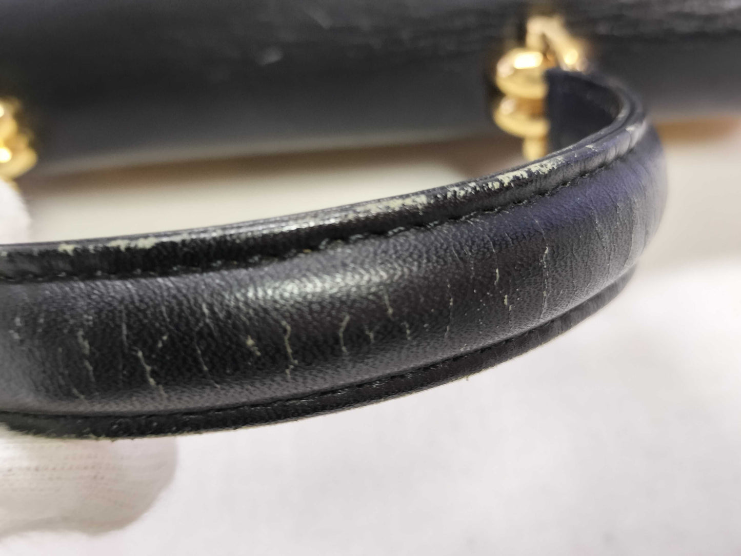 VERSACE Leather and Nylon Handbag