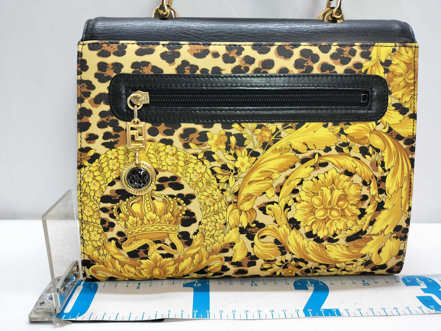 VERSACE Leather and Nylon Handbag