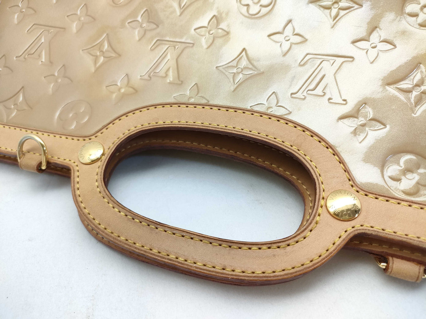 LOUIS VUITTON Vernis Roxbury Drive M91391 LM00636 Yellow Handbag