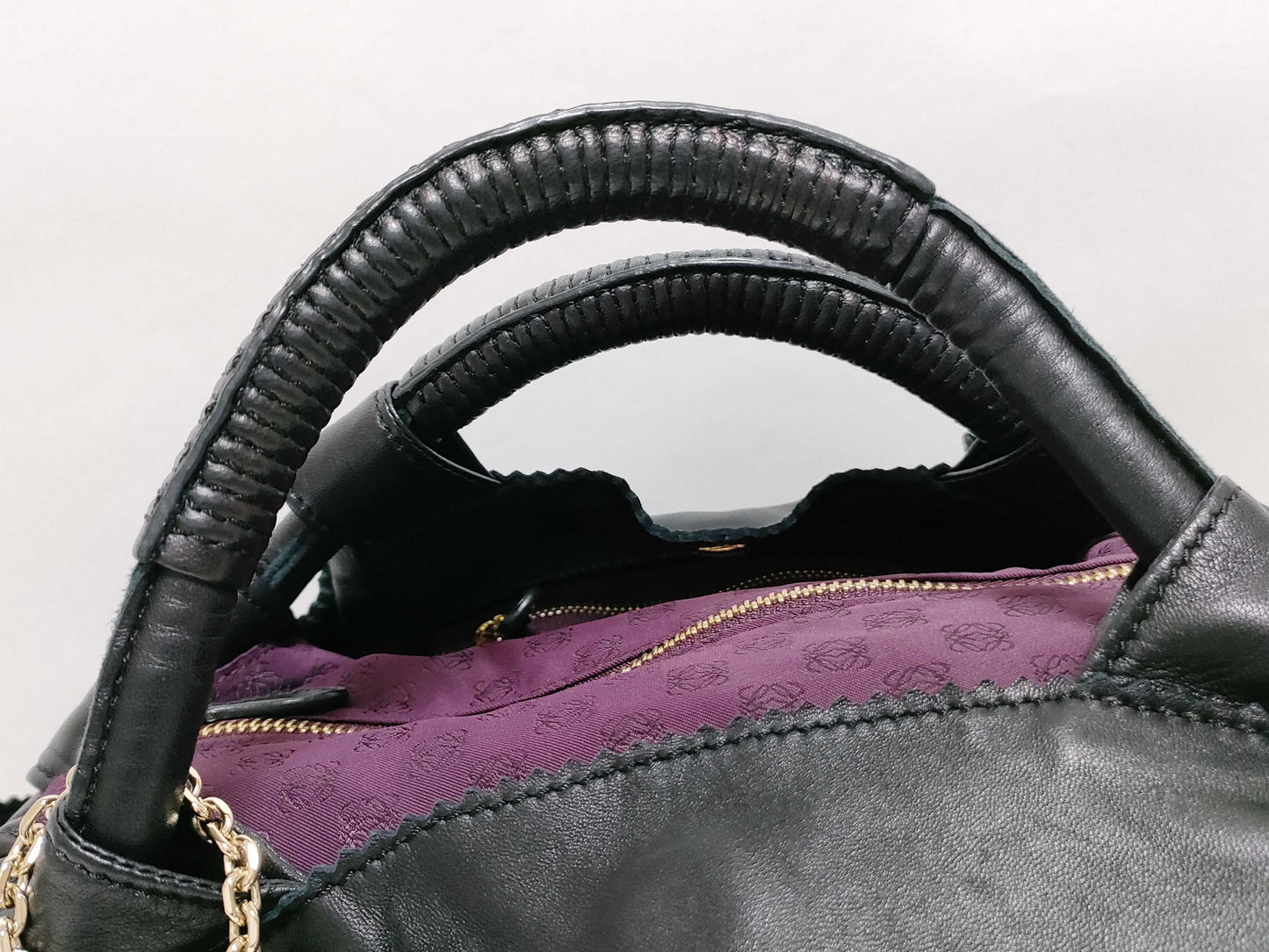 LOEWE Nappa Aire Leather Handbag in Black