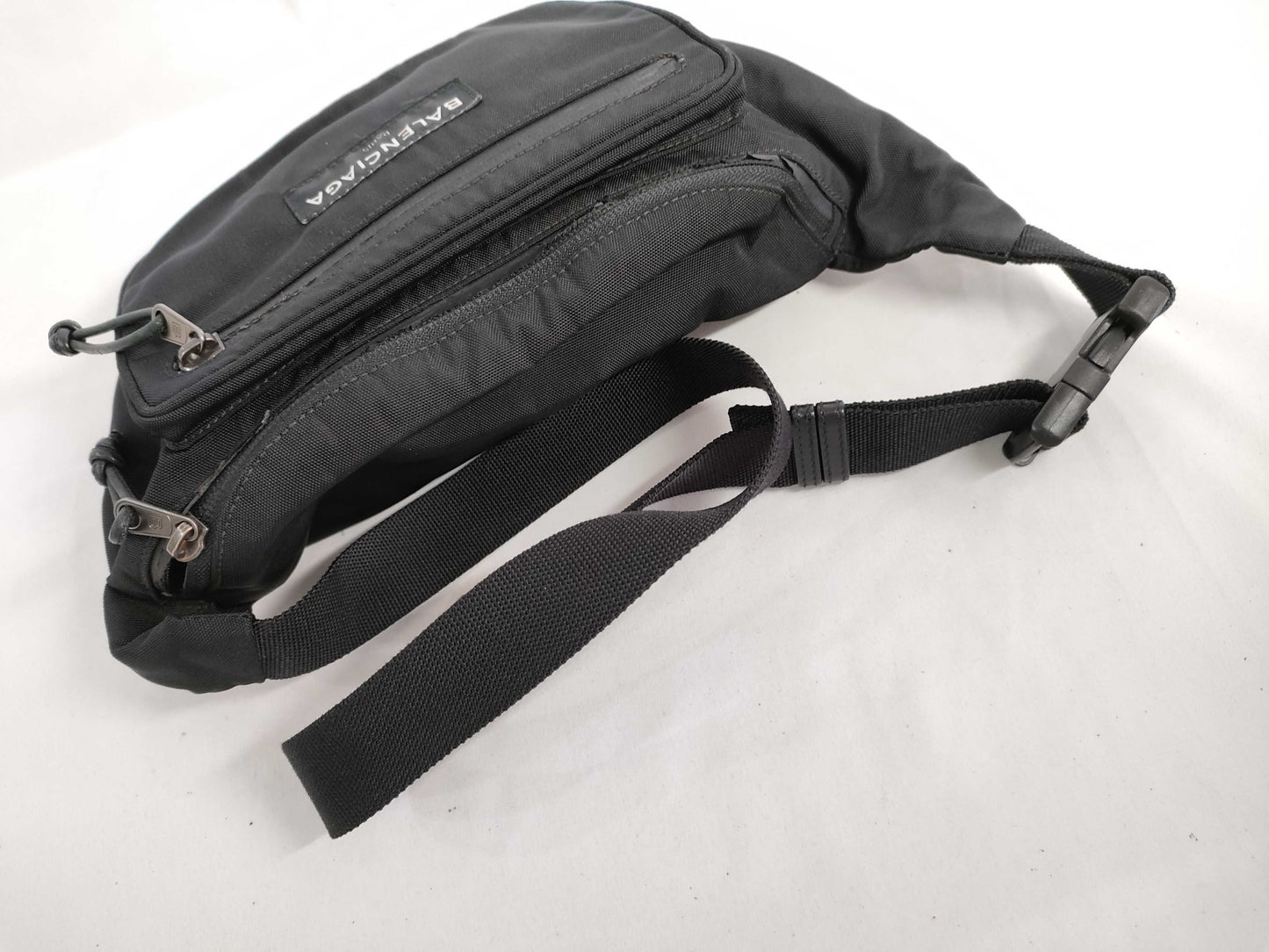 BALENCIAGA Explorer Nylon Body Bag, Black, 482389, Waist Bag