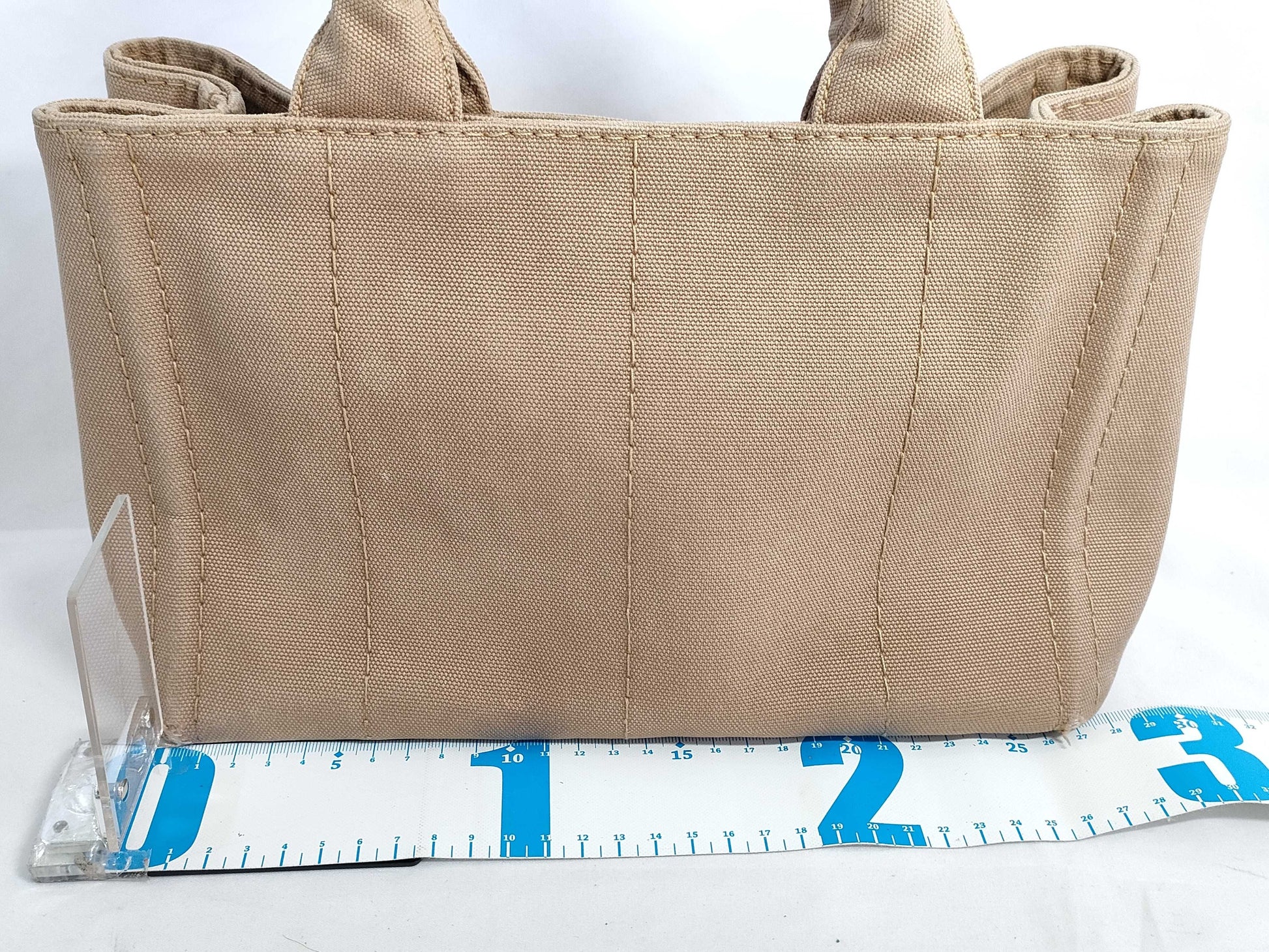 PRADA Canapa Canvas 2-Way Handbag, Beige, B2439G