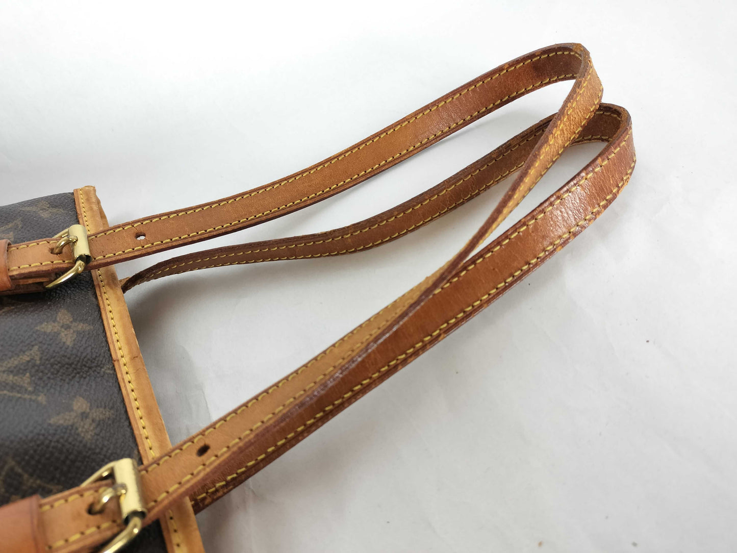 LOUIS VUITTON Monogram Bucket PM M42238 DK2088 Brown Tote Bag