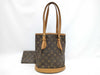 LOUIS VUITTON Monogram Bucket PM M42238 Brown Shoulder Bag with Unknown Serial Number and Interior Peeling