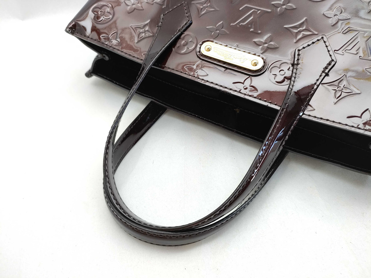 LOUIS VUITTON Vernis Wilshire PM M91451 Handbag with Unknown Serial Number