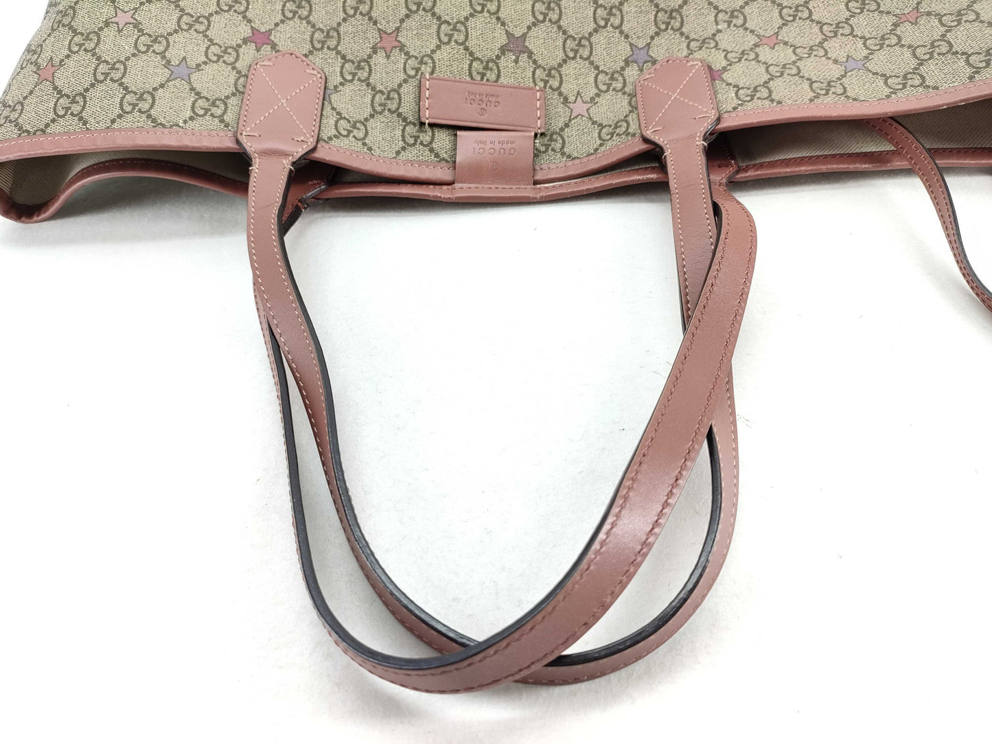 GUCCI GG Supreme Tote Bag, Beige, 309498, with Pouch